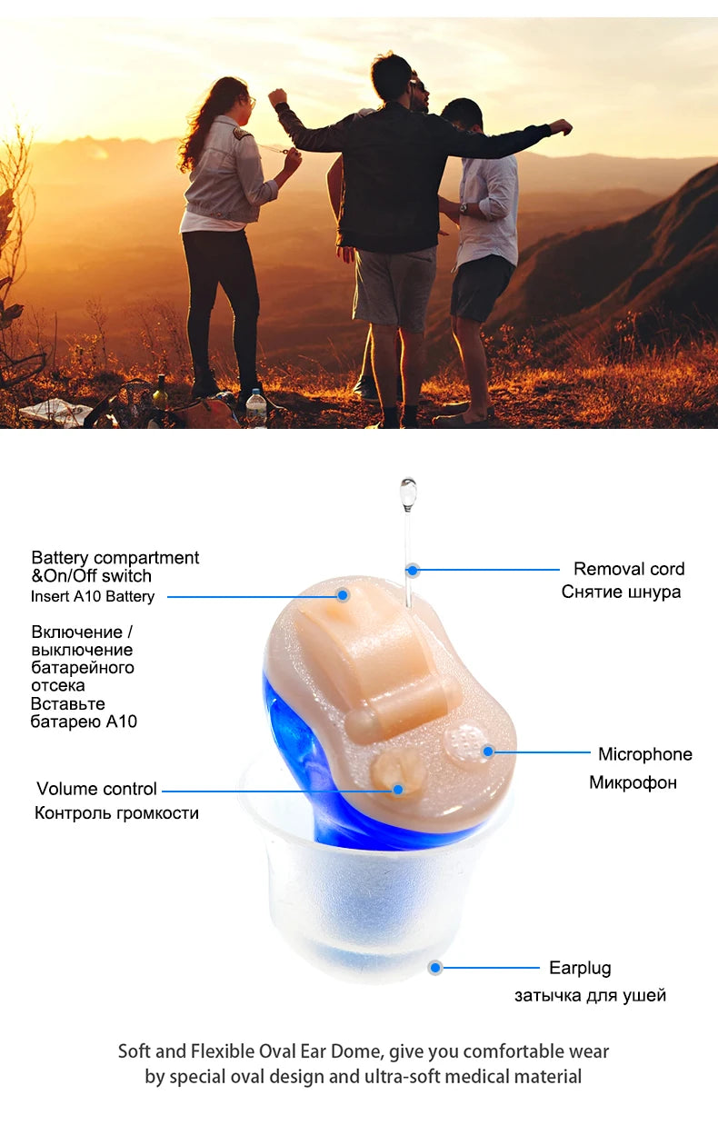 Hearing Aids Mini Invisible Hearing Sound Amplifier Audifonos J20 Portable Best Mini Adjustable Device Hearing Aid