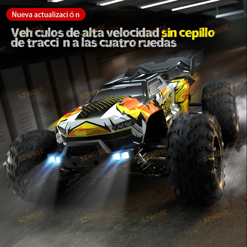 Wltoys Q117 1/16 RC Car 4WD Remote Control Car LED Headlights Brushless 70KM/H 2.4G High Speed Off-Road Drift Toys for Children