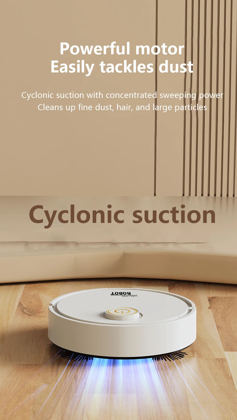 3-in-1 Automatic Sweeping Robot Sweep Vacuum Cleaner Mopping Floor USB Rechargeable Mini Cleaner Home Cleaning Machine