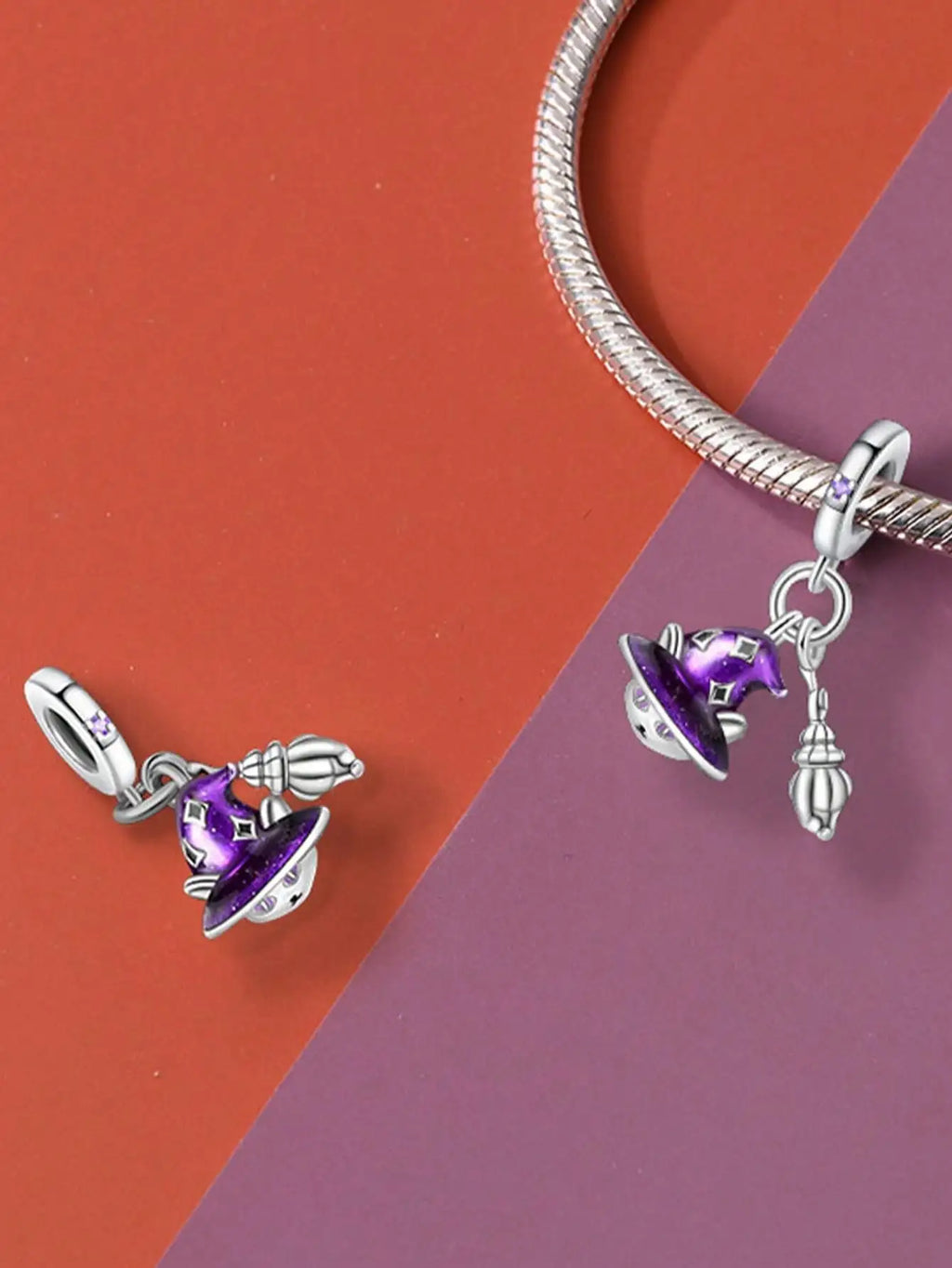 2025 Hot Sale Charms Bead 925 Sterling Silver Christmas Halloween Witch Hat Fit Bangle Bracelet Necklace DIY Jewelry