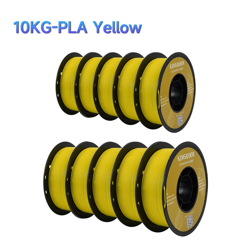 KINGROON 10kg MIX PLA Filament 1.75mm Spool Wire Plastic For 3D Printer Material +/-0.02MM Vacuum Packaging 3D Printing Filament