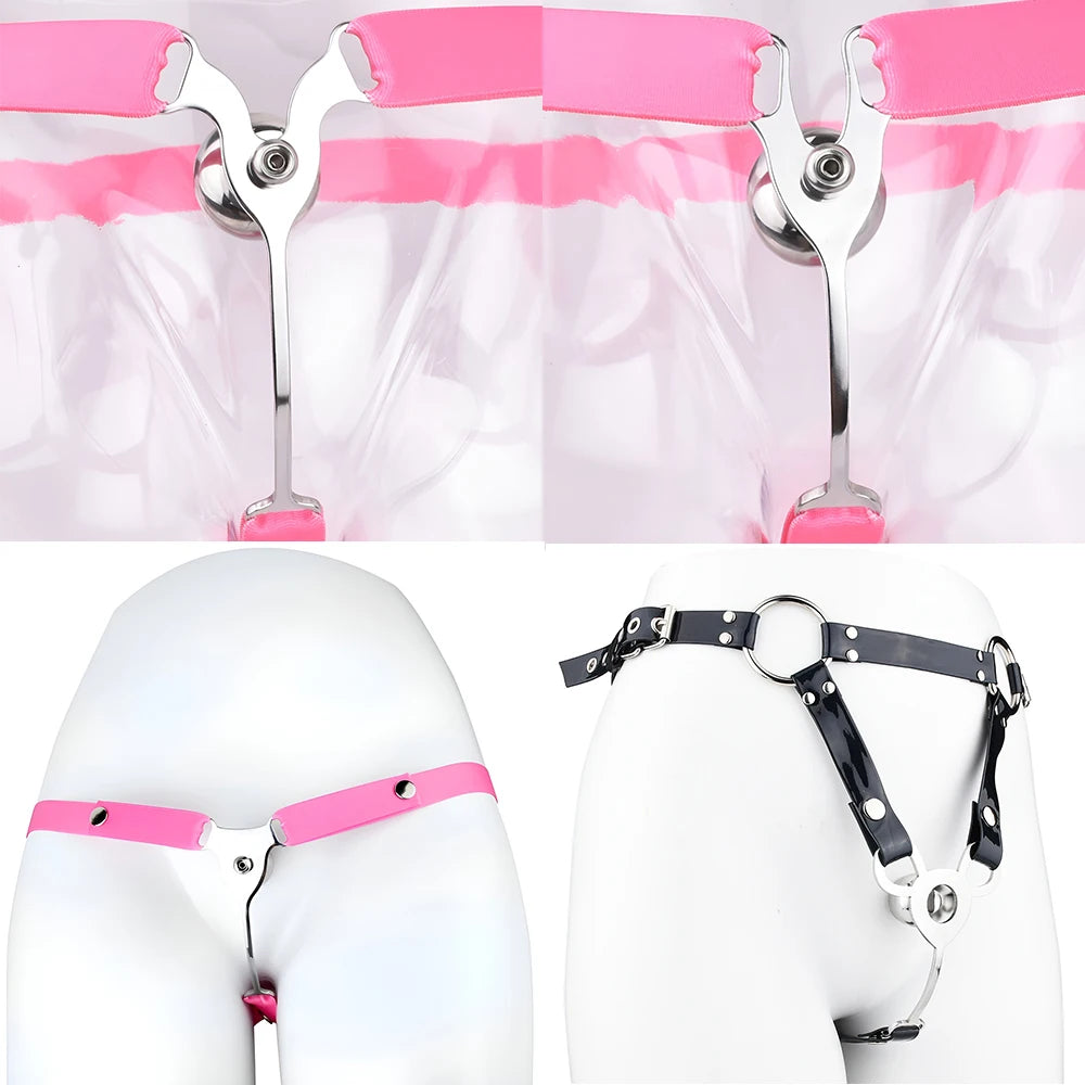 FRKO Metal Flat FUFU Clip Inverted Chastity Cage Sissy Penis Cage Belt Bdsm Male To Female Fetish Sextoys Discreet Femboy 정조대 18