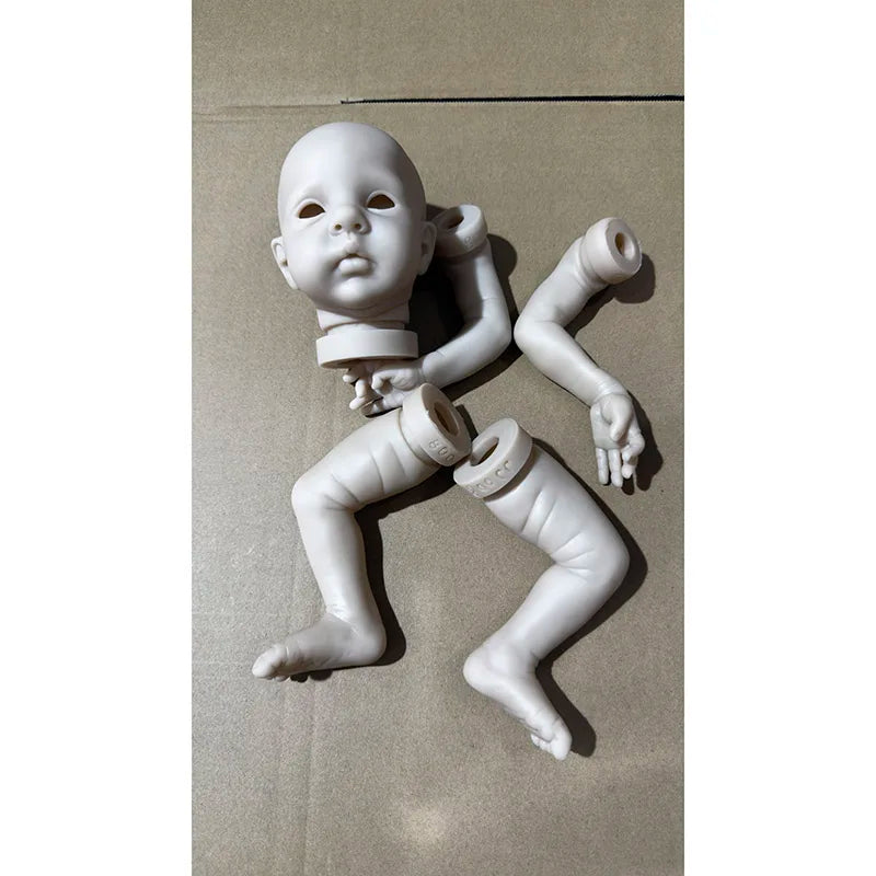 17inch New Popular Mikki Reborn Baby Doll Kit Unfinished Unpainted Fresh Color With Cloth Body DIY Doll Parts For Artists Only