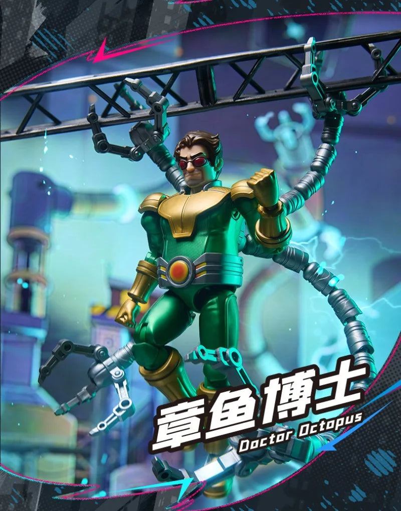 In Stock BLOKEES Marvel Comics Star Edition GV01 GV06 Spider-Man Scarlet Spider Shocker Splicing Toy Model Collection Gift