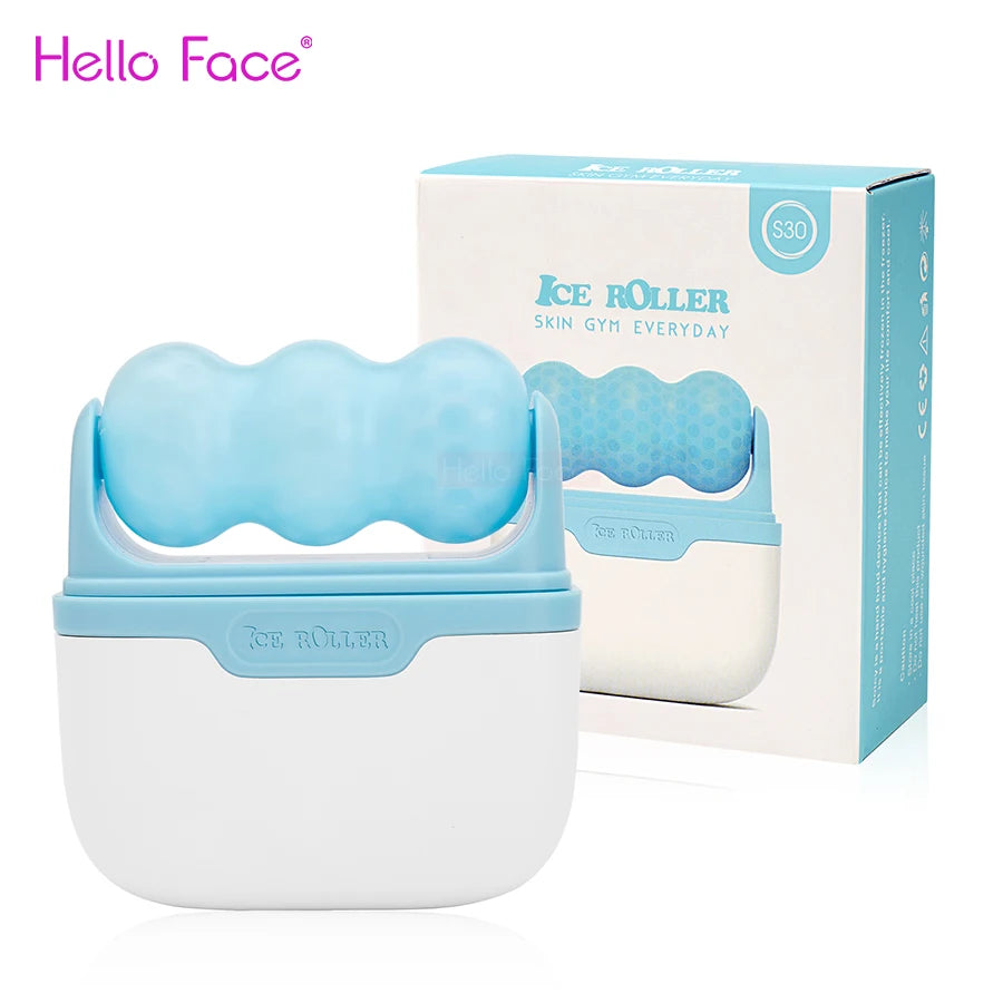 Hello Face Ice Roller S30 Facial Massage Reusable 2 Shape Heads Freezable Ice Massager Lifting Tools