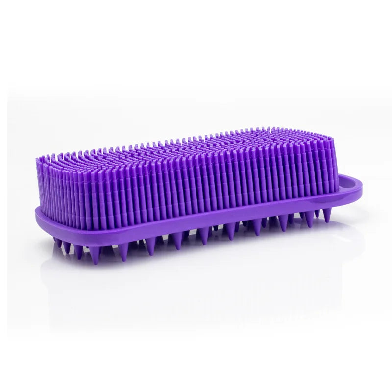 Double Sided Silicone Shower Brush 2 In 1 Exfoliating Body Brush Multi-Function Skin Cleaning Silicone Bath Brush Massage Brush