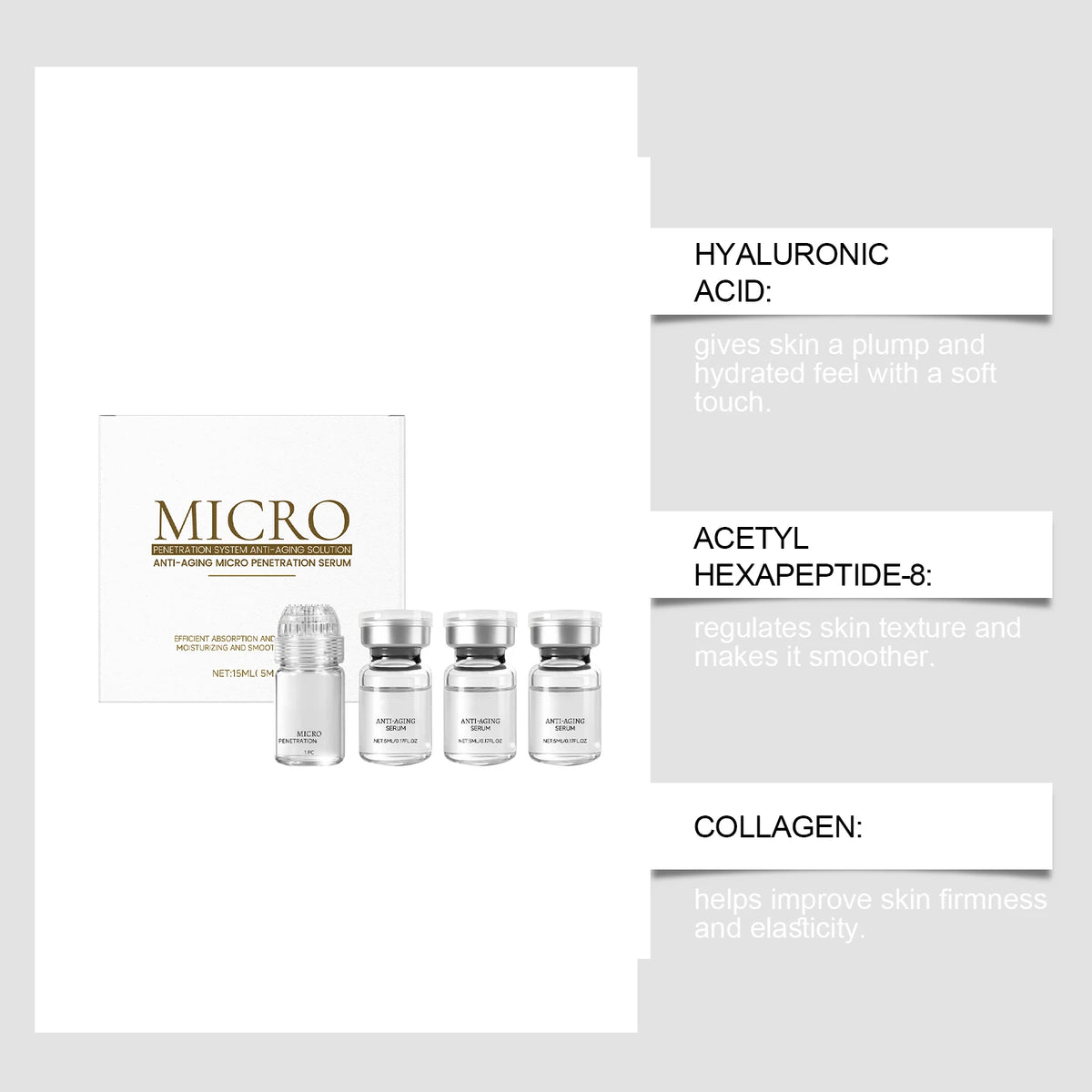 Gentle Daily Face Care Combo Anti-Wrinkle Moisturizing Serum Essence Collection