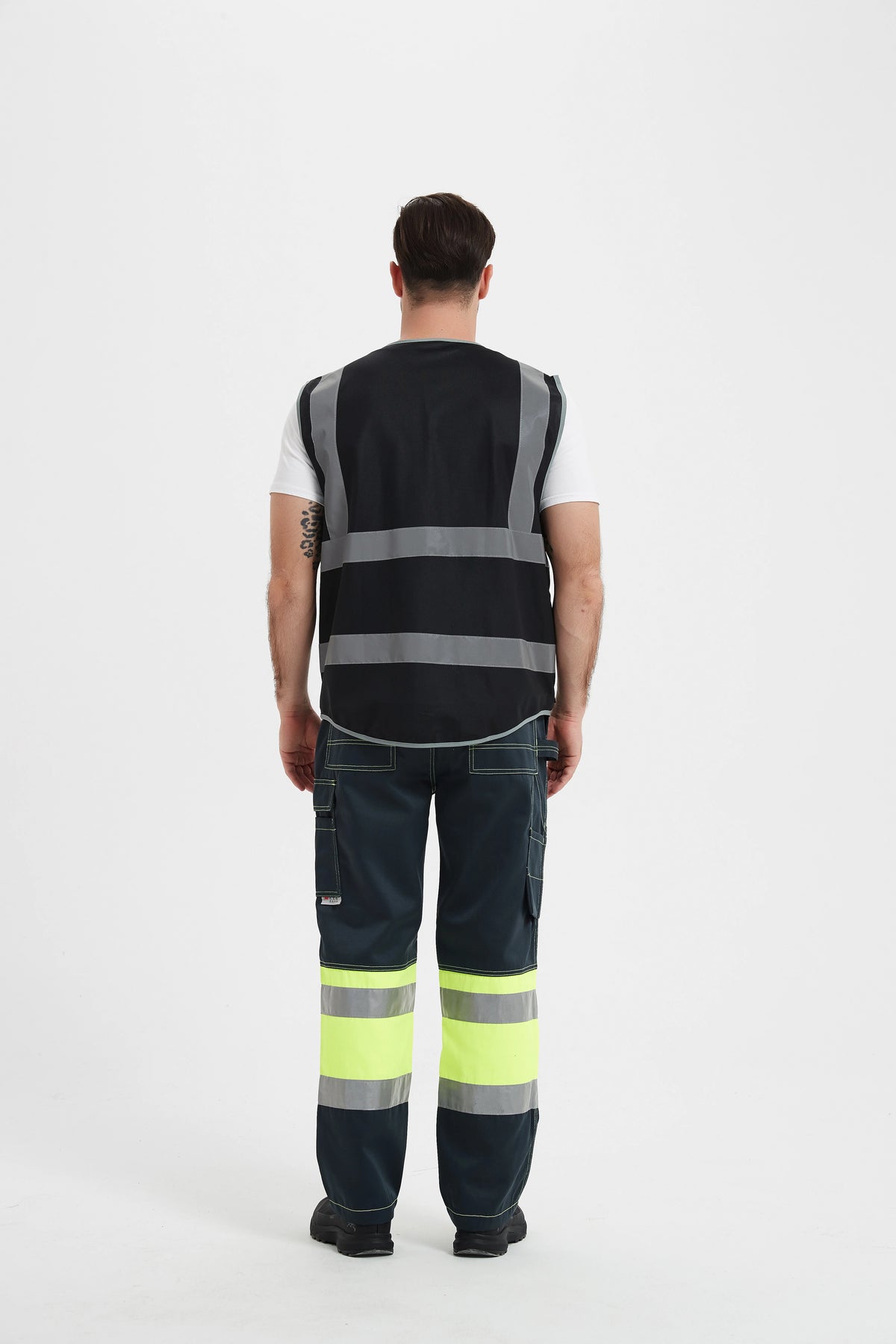 Multi Pockets Class 2 Night Working Vest Men Construction Work Clothes
