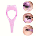 1pc 3D Triple Function Eyelash Assistant Tool, Mascara Applicator Guide, Eyeliner Assistant, -Clumping Eyelash Separator 2042