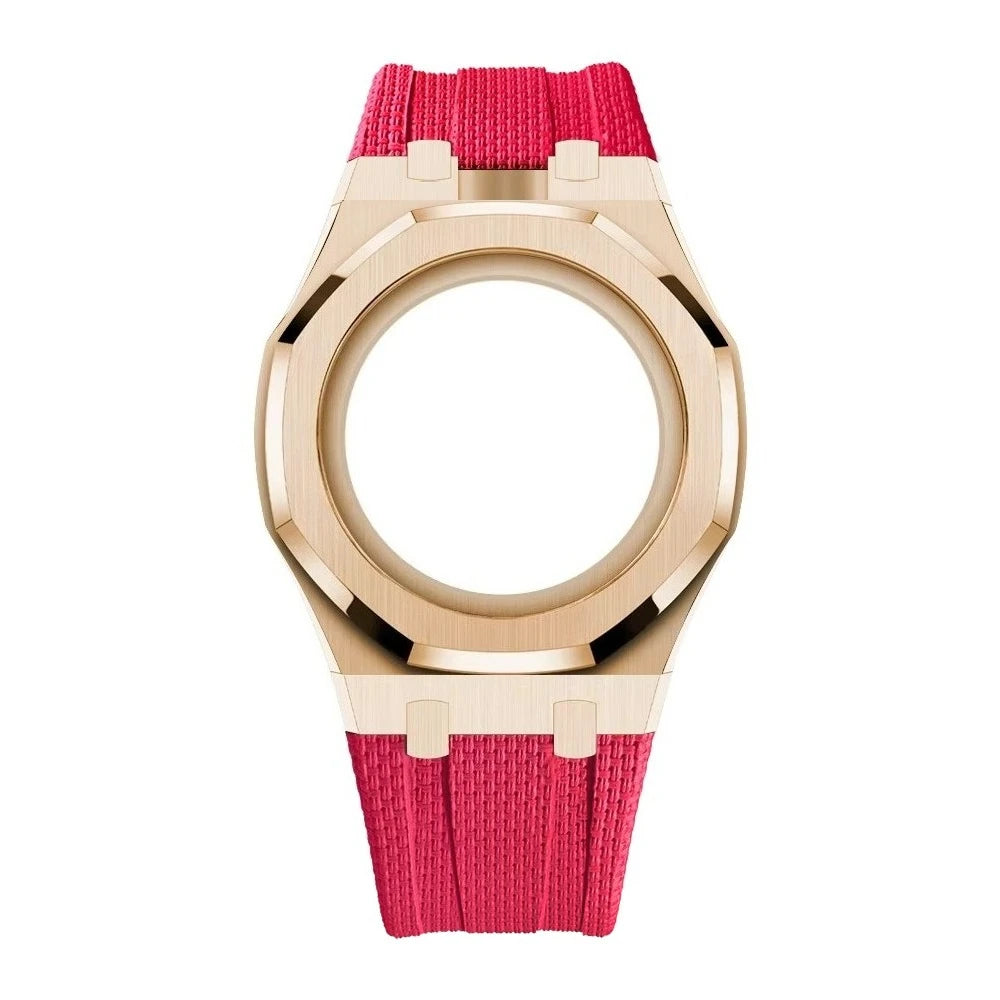 Luxury Stainless Steel Case+Stainless Steel Strap Modification kit Pocket Changer To Wristwatch For Royal POP