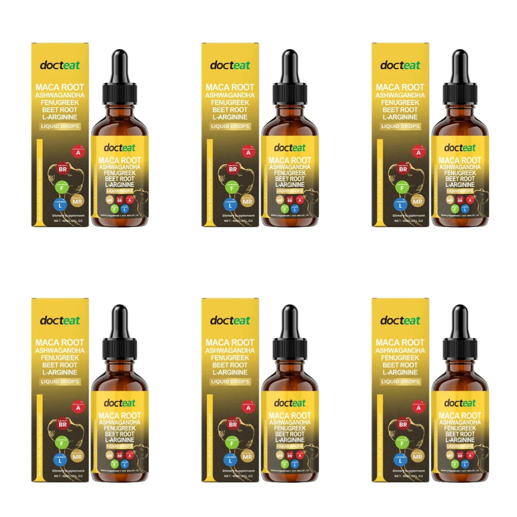 Maca Root Beet Root L-Arginine Liquid Drops Herbal Supplement for Men Energy Vitality Active Daily Wellness Support 60ml