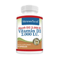 High Potency Vitamin D3 2000IU Capsules, Immune Support, Bone Health, Muscle Function, Whole-Body Wellness, Non-GMO Gluten Free