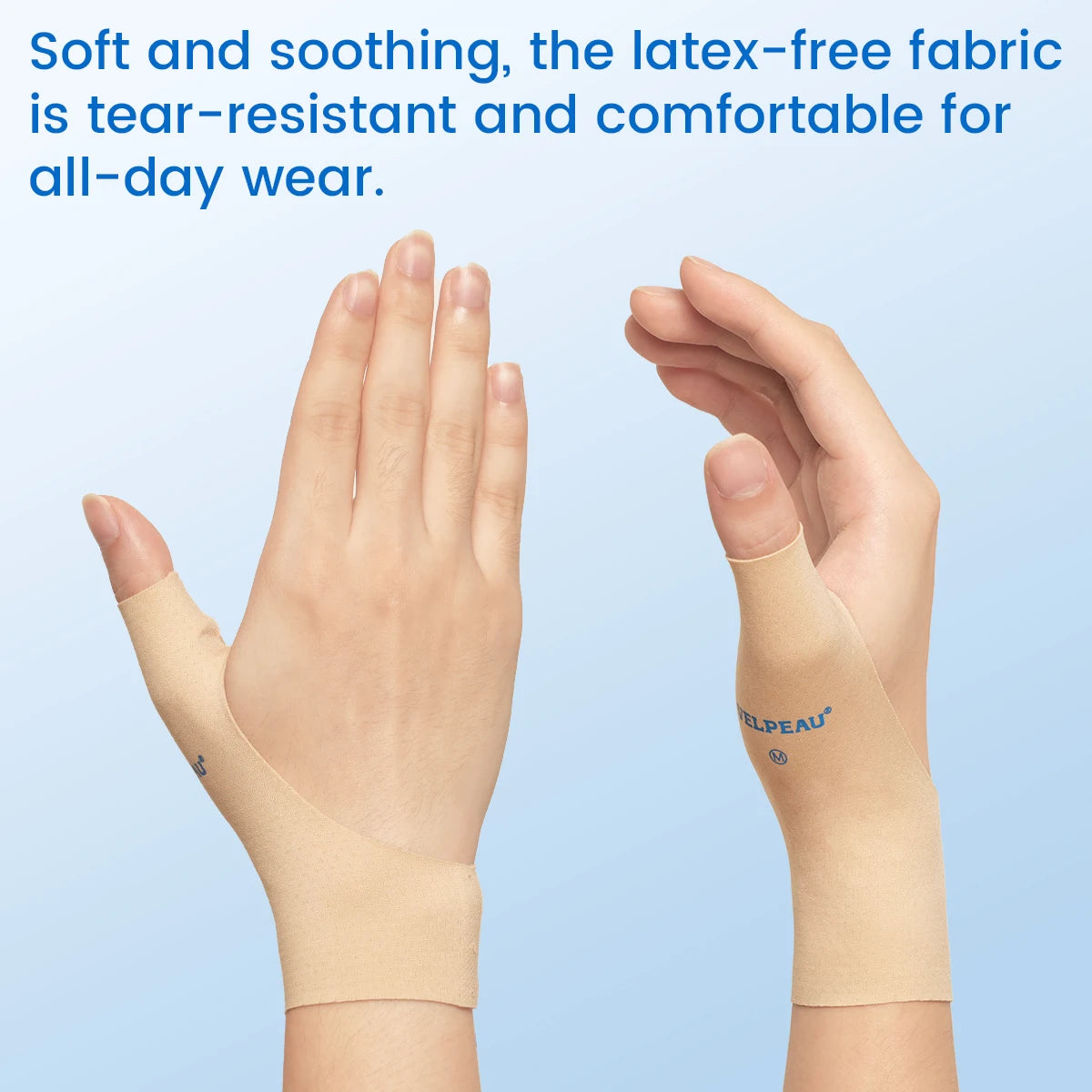 VELPEAU Thumb Compression Sleeve for Mild Arthritis Pain and Sports, Thumb Splint Support Liner Universal for Both Hands, 2PCS
