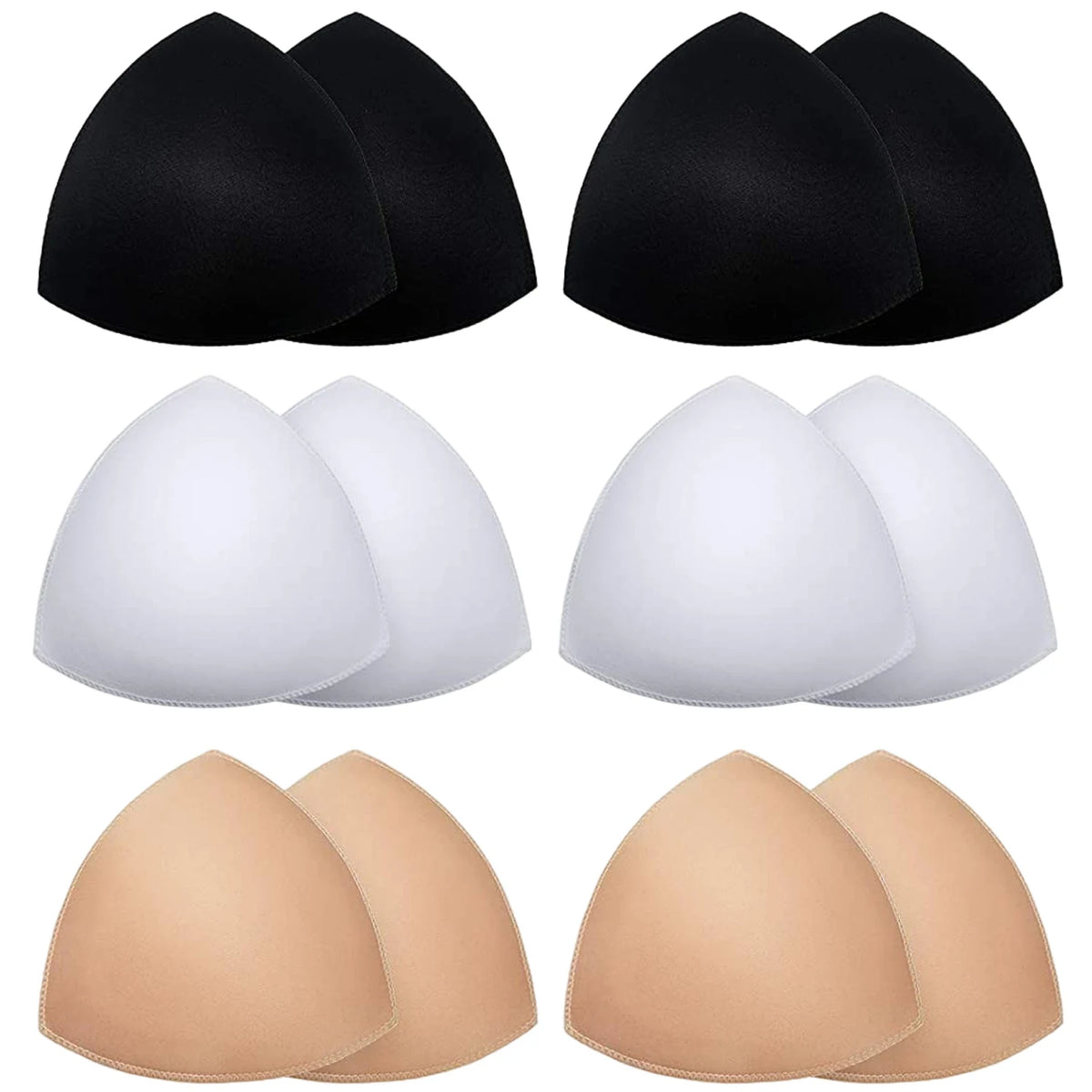 2/12pcs Bra Pads Soft Sponge Women Triangle Bra Pad Sports Bra Bikini Pads Yoga Bra Swimsuit Bralettes Nursing Bra Inserts