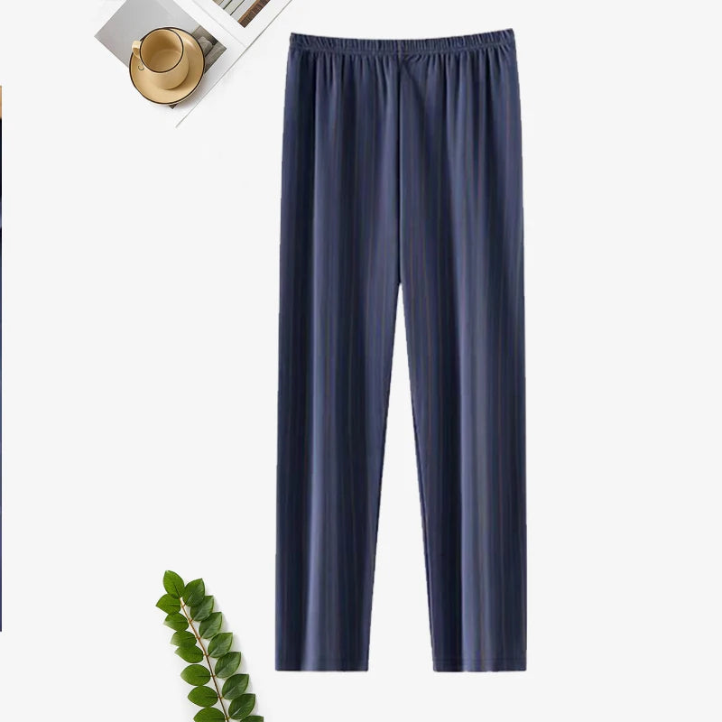 Men's Pajama Pants Thin Home Trousers Loose Large Size Spring and Autumn Summer Thin Casual Home Trousers