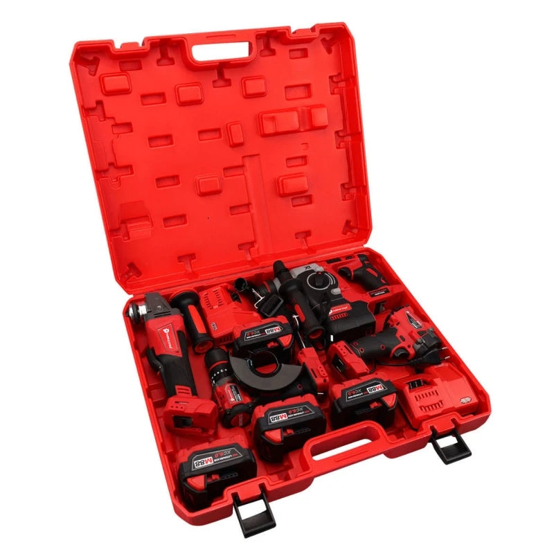 Brushless Electric Tools Screwdriver Electric Hammer Angle Grinder Electric Wrenches Combination Set With 4 Batteries