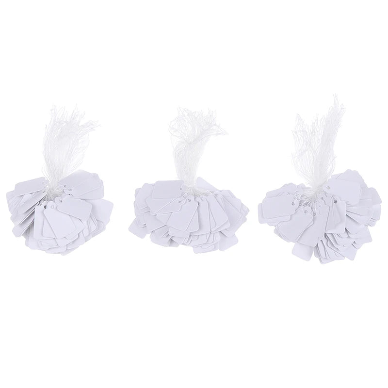 300Pcs label tie string strung ticket jewelry merchandise display price tags