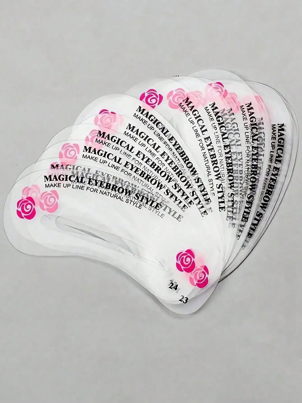 24 Styles Eyebrow Shaping Stencils - Grooming Kit for Women - Perfect for Beauty Modeling and Makeup Application