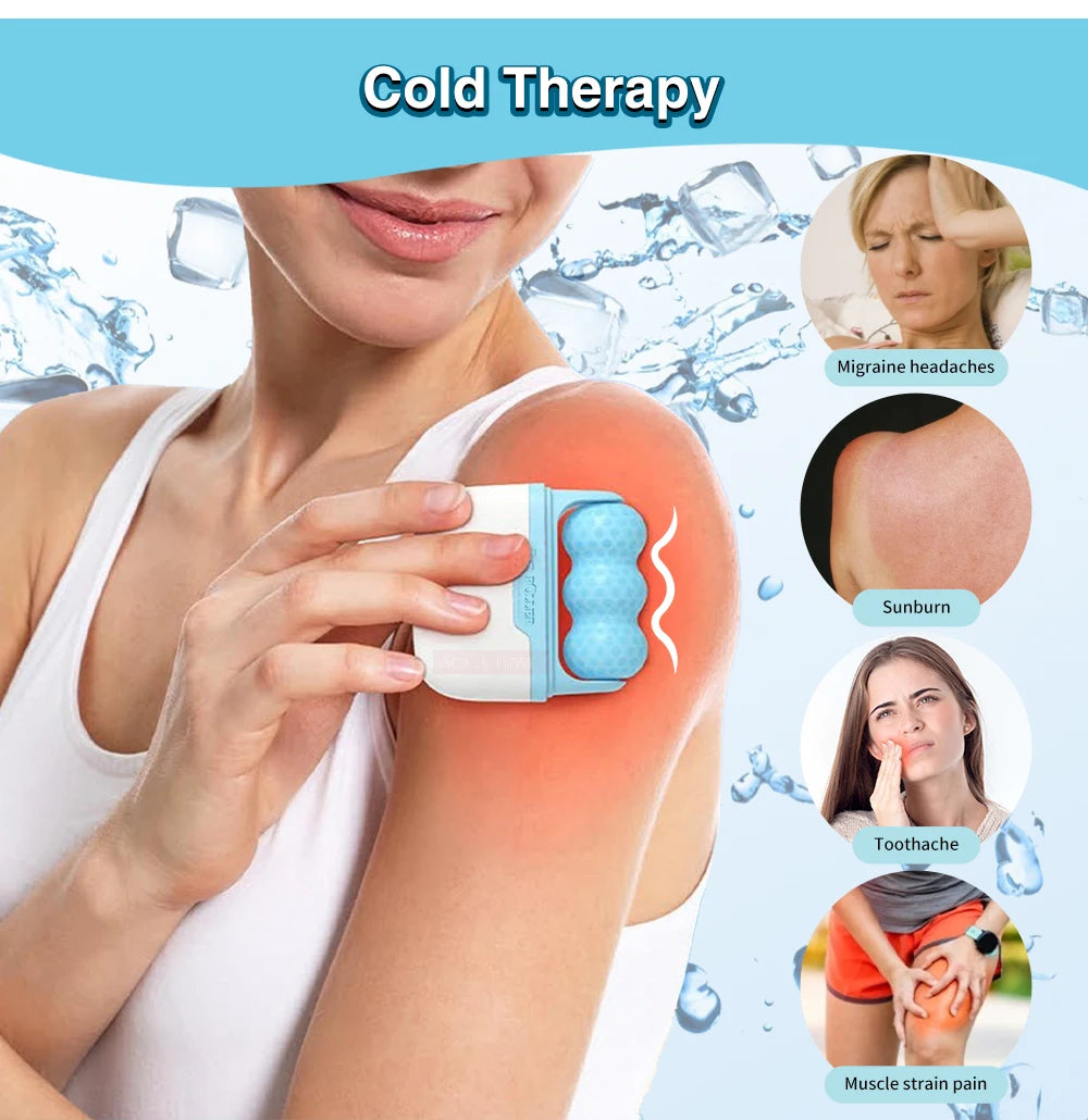 Hello Face Ice Roller S30 Facial Massage Reusable 2 Shape Heads Freezable Ice Massager Lifting Tools