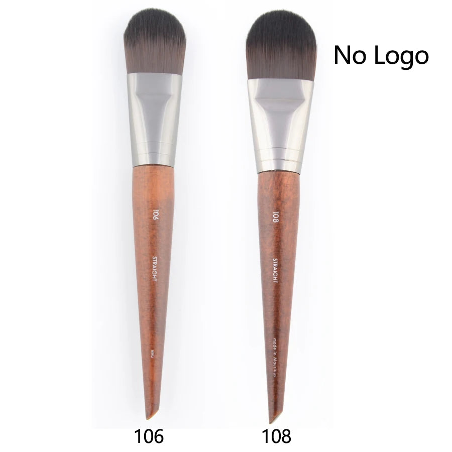 1 piece #108 Foundation Makeup brush Flat Liquid BB cream Natural wood straight Professional Face Mask Make up brushes Synthetic