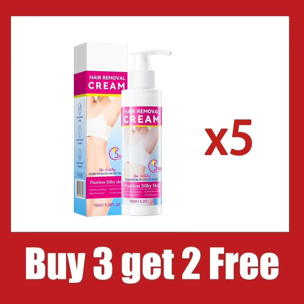 Men's and women's hair removal cream does not irritate the armpits. Smooth hair removal cream 150ml