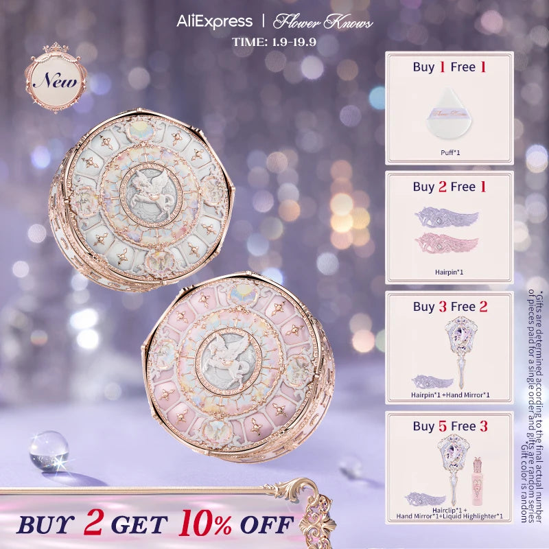[NEW]Flower Knows Knight Unicorn Collection Cloud Loose Setting Powder