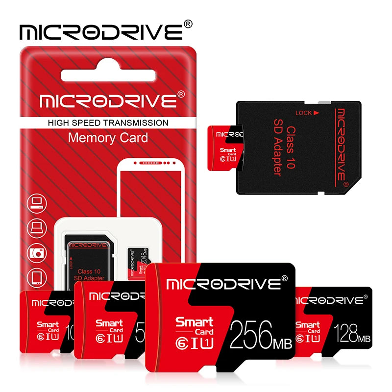 Flash Drive Card 256MB V10 Micro Memory Card 512MB 1024MB 2048MB 4GB TF Card 4K Class 6 Mini SD Card for Phone