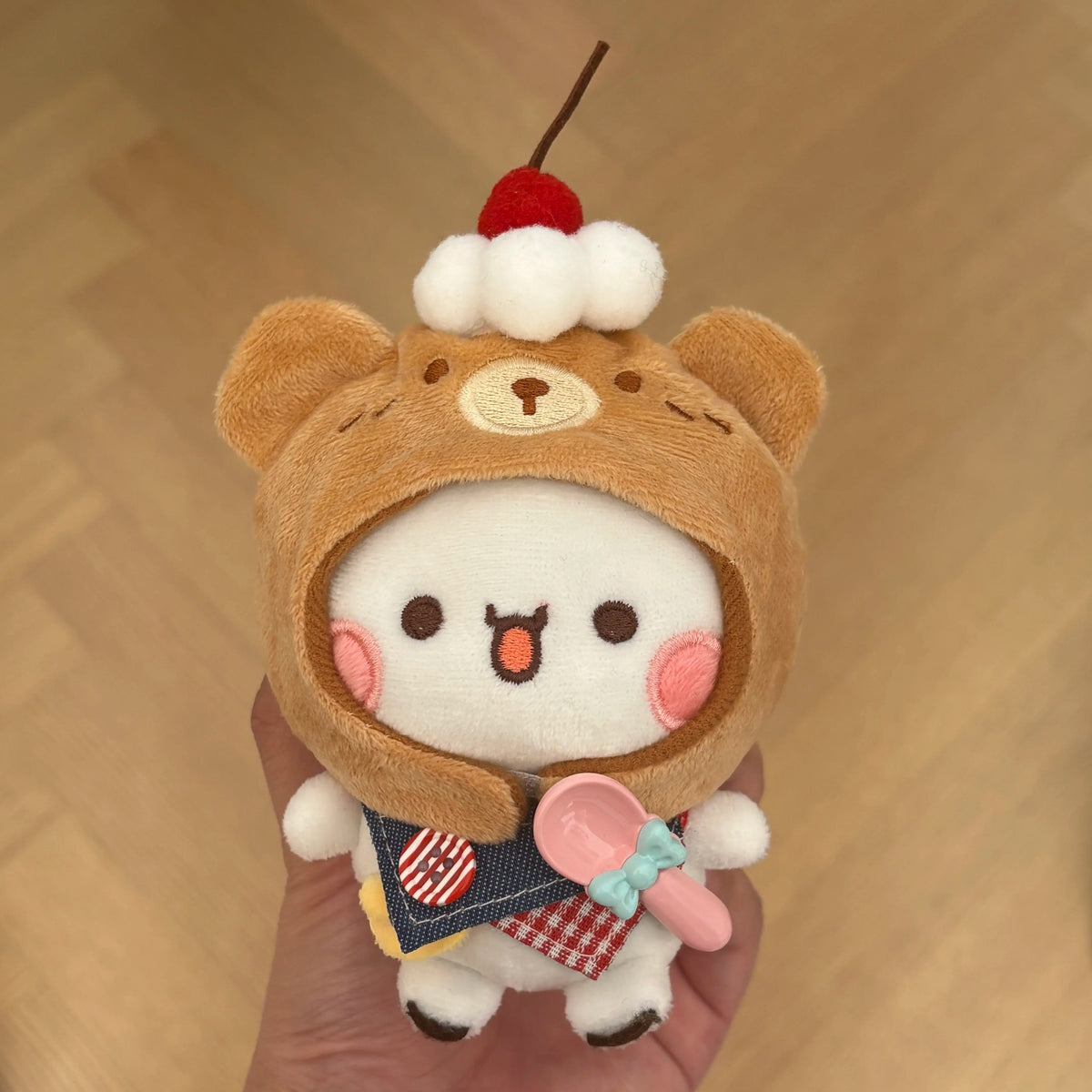 12cm Official Original Panda Bubu And Yier Outfit Change Plush Toy , Bubu And Dudu Plush Pendant Doll Gift