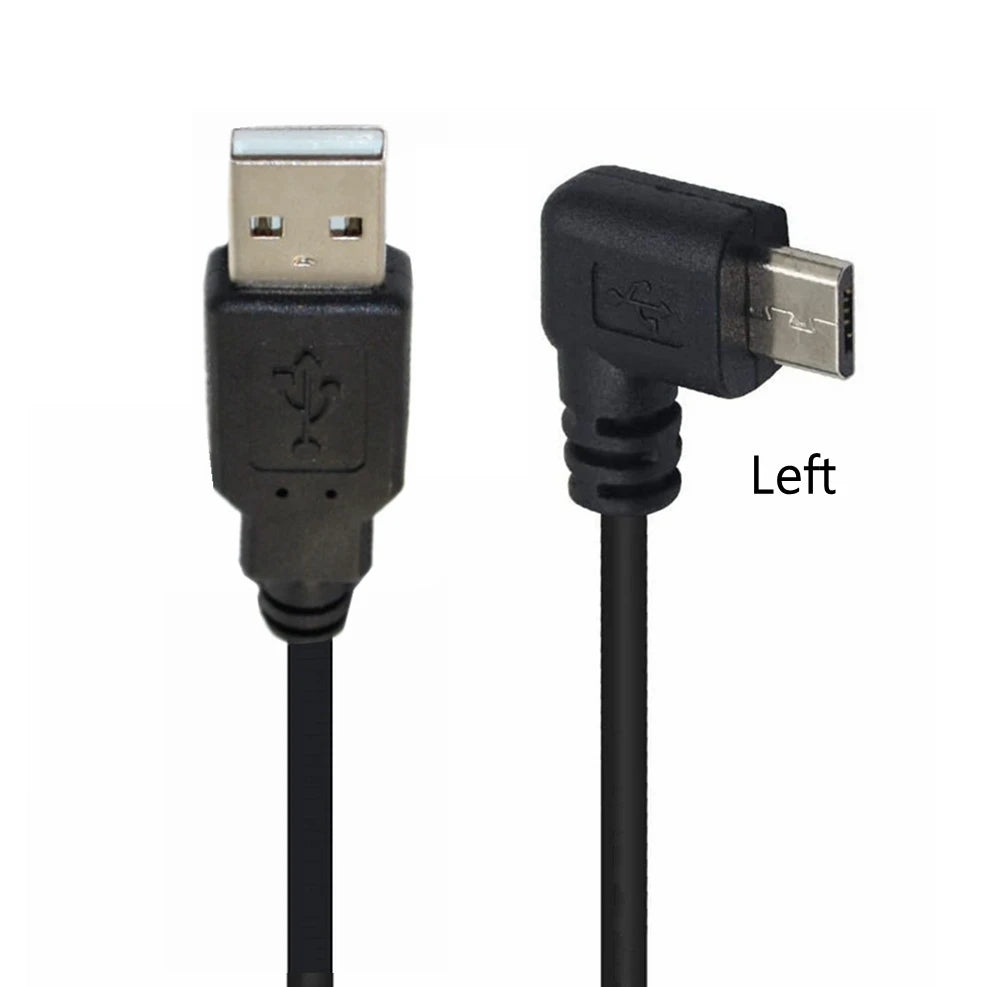 Up Down Left Right Angled Double 90 Degree Micro USB Male to USB male Fast Data Charge connector Short Cable Cord 0.15m 0.5m 1m