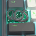 Green Snake Theme Mechanical Keyboard Resin Keycap 1.75u Keycap DIY Personalized Light-transmitting Keycap Keyboard Accessories