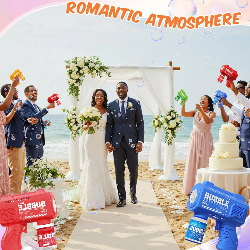 Bubble Guns Wedding Party Favors Romantic Bubble Maker for Outdoor Wedding Ceremony Photo Props Automatic Bubble Machine Blower