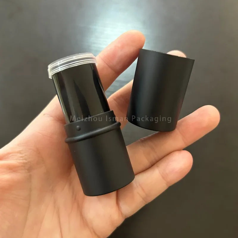50Pcs Newest Refillable Fat 6g Matte Pink Cheek Lip Balm Packaging Foundation Stick Container Eyeshadow Concealer Stick Tubes