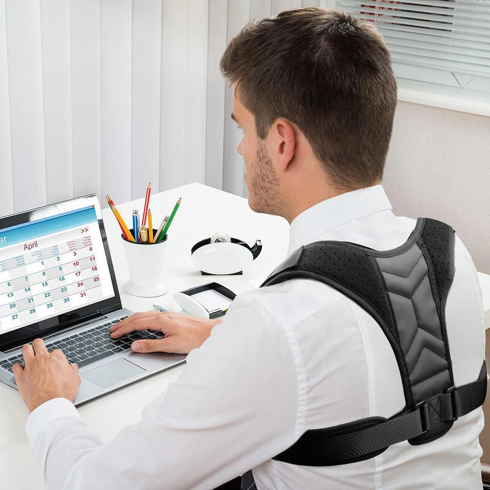 RGGMQQ Adjustable Posture Corrector for Men & Women, Comfortable Shoulder Brace Support for Neck, Back & Shoulder Pain Relief