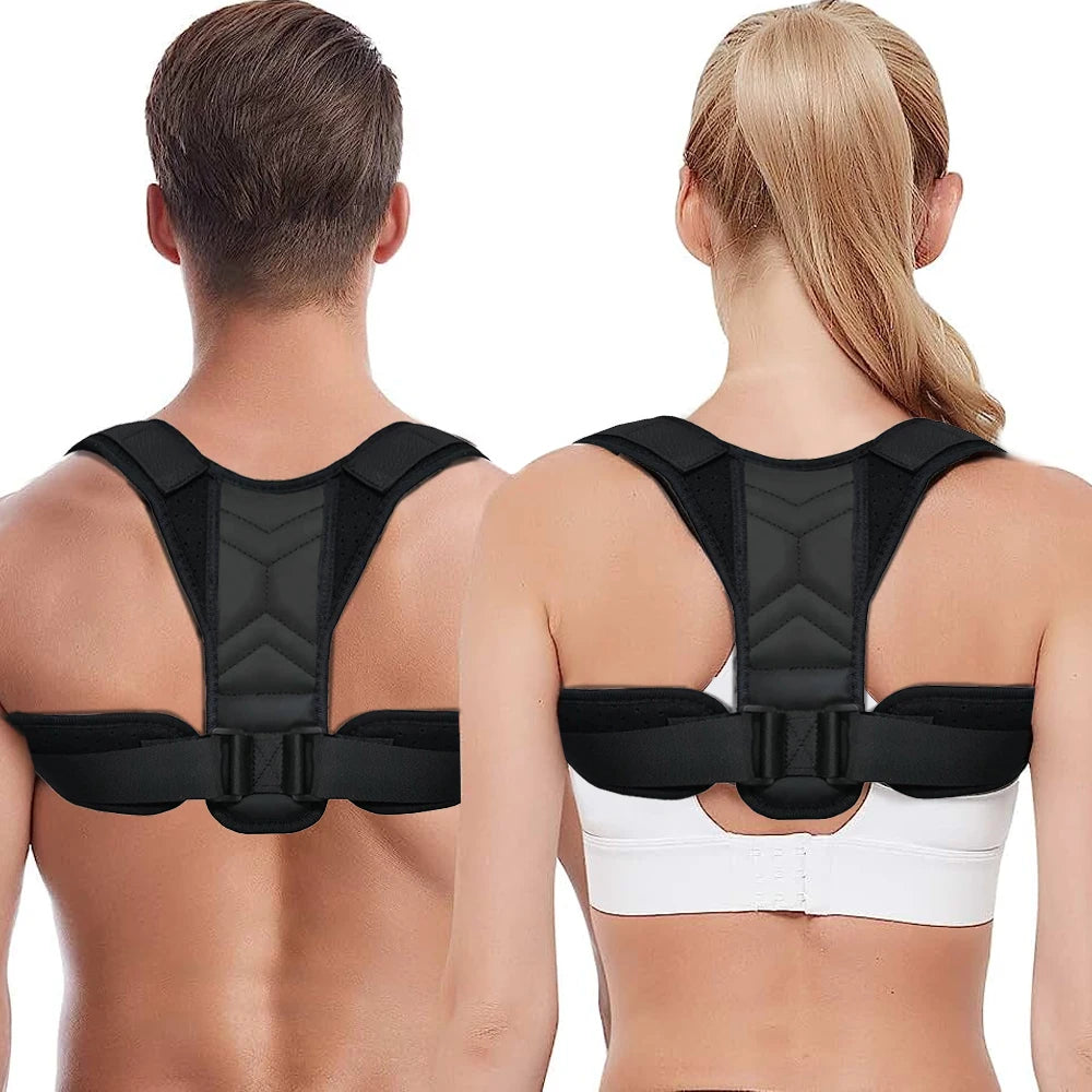 RGGMQQ Adjustable Posture Corrector for Men & Women, Comfortable Shoulder Brace Support for Neck, Back & Shoulder Pain Relief