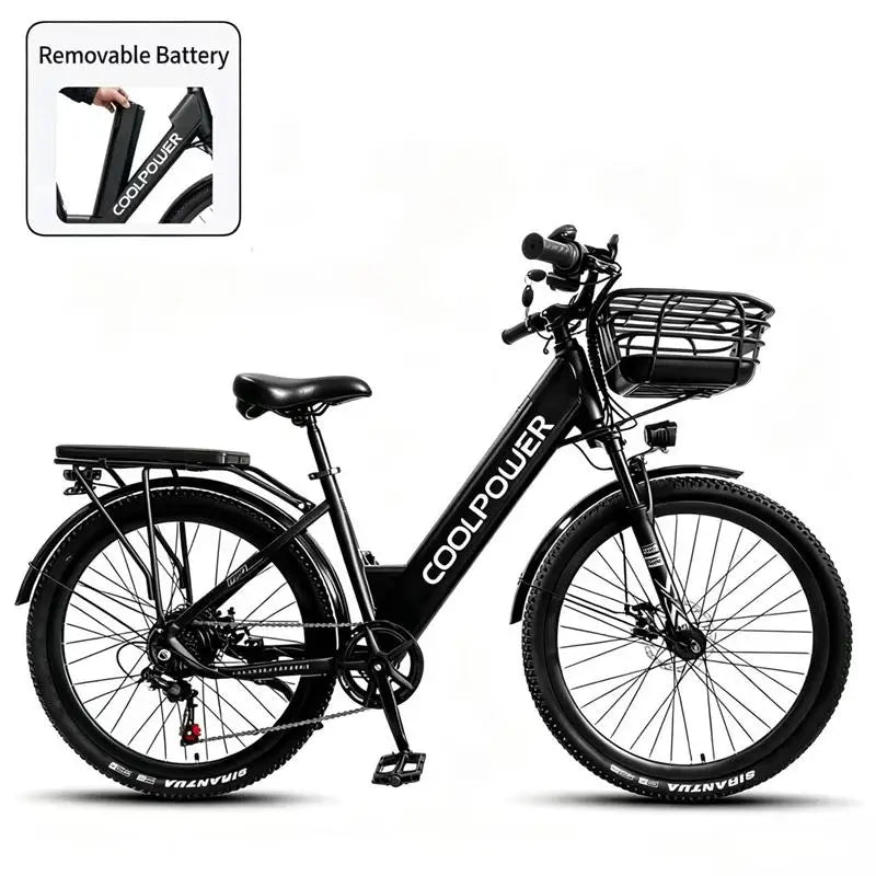 Adult E-Bike 48V 20Ah Battery 70 Range Road Electric Bicycle 26-Inch Tire City Ebike，Electric Bike