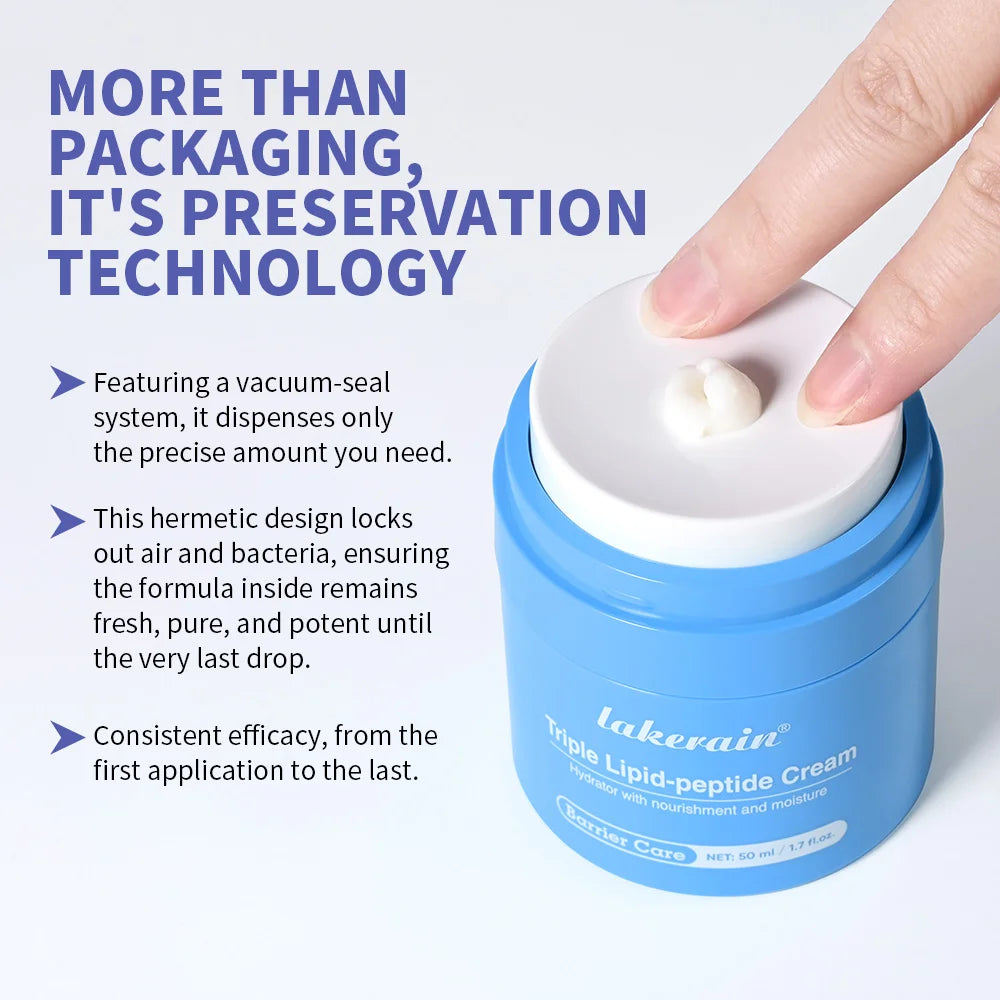 Triple Lipid Peptide Cream Long-lasting Moisturizing Deep Hydration Skin Care Face Cream for Dry Sensitive Skin Treatment