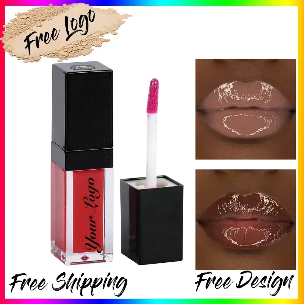 High Pigment No Logo Lip Gloss Custom Packaging Makeup Lipgloss Vegan New Arrival Lip Gloss
