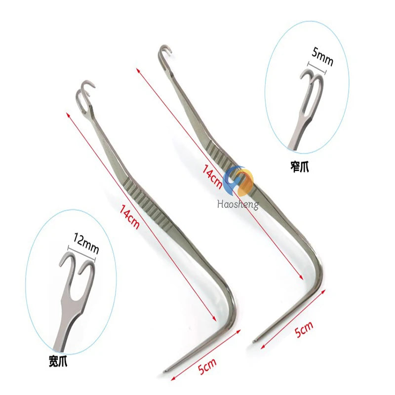 Nose Double Head Nasal Hook Deep Z-shape Mandibular Angle Rhinoplasty Cosmetic Plastic Surgery Aufricht Walter Nasal Retractor