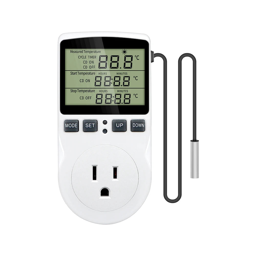 Timer Constant Temperature Control Socket 220V Temperature Controller Socket With temperature Probe Sensor Heating Cooling