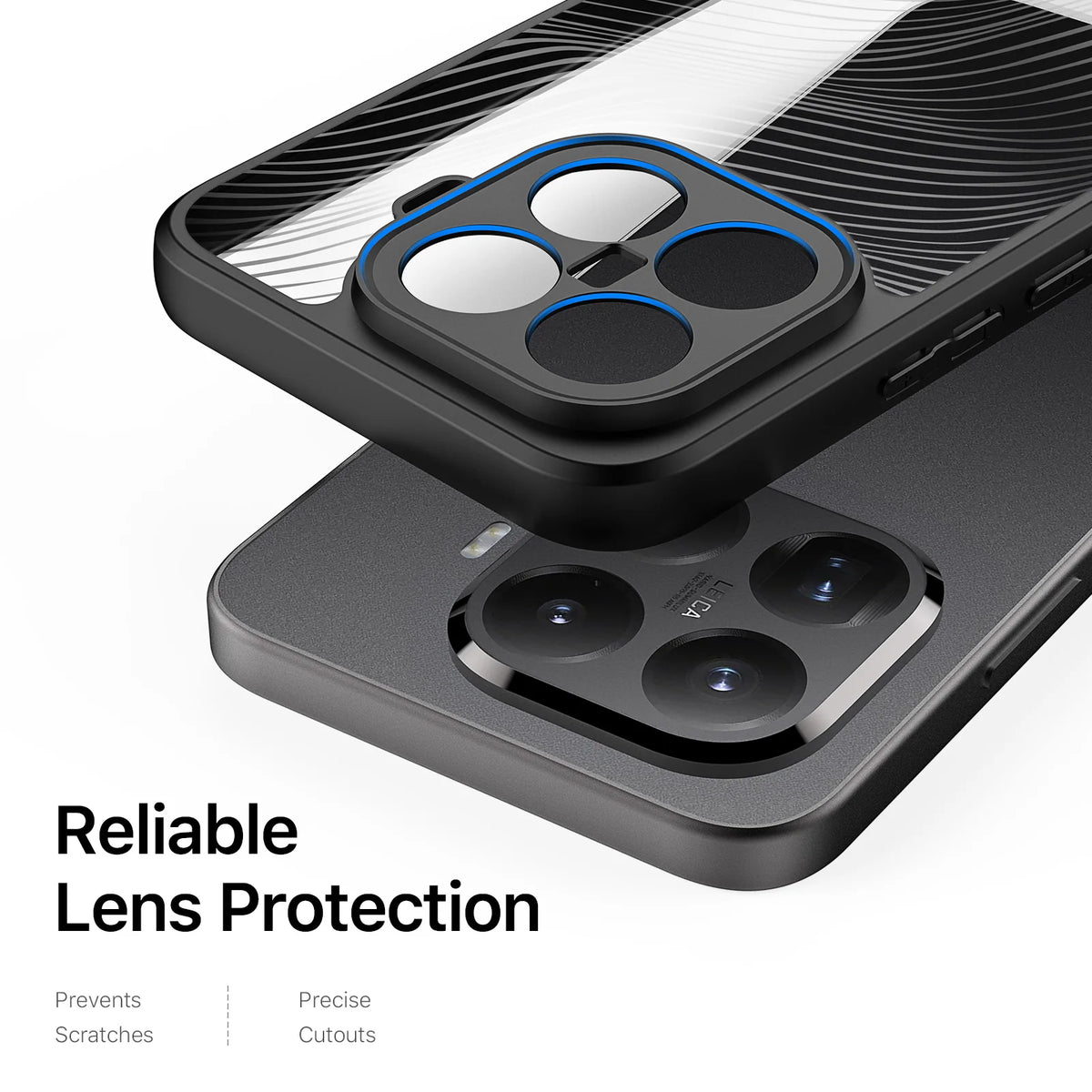 DUX DUCIS Anti-Fingerprint Shock Proof Phone Case For Xiaomi 15T Pro 15 Ultra 15S Pro TPU+Acrylic Lines Back Transparent Cover