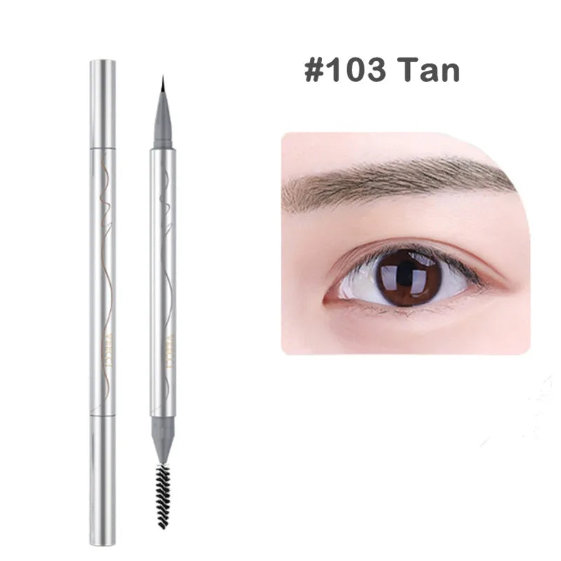 Veecci Water Eyebrow Pencil Draw Eyeliner Lying Silkworm Under Eyelash Pen Waterproof Ultra Fine Eye Brow Makeup Pen