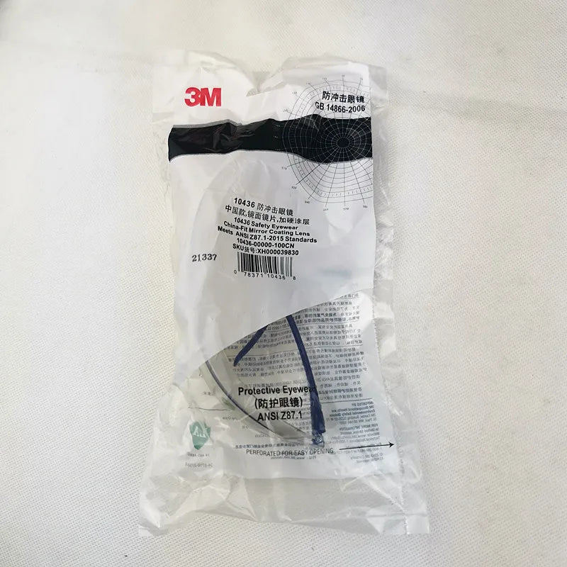 3M 10436 Safety Goggles Light Brown Lens Antiglare, Shock Proof, Dust Proof Protective Glasses