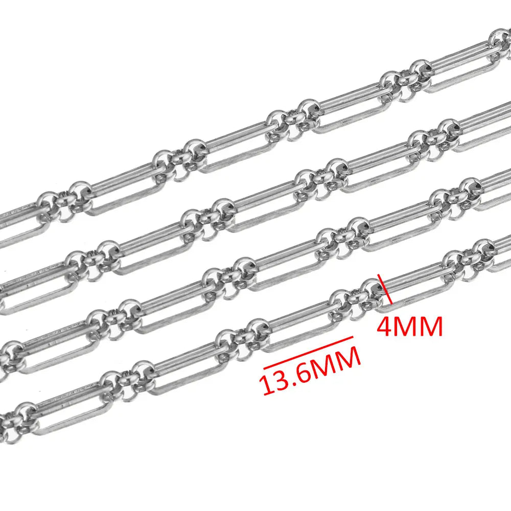 1 Meter Stainles Steel Gold Handmade Star Shells Chains for Women Necklace Bracelet Anklet Making Supplies Bulk Items Wholesale