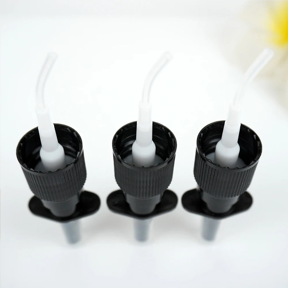 100/200pcs 10ml HDPE Black Empty Nasal Spray Bottle Pump Sprayer Mist Nose Spray Bottle Portable Refillable Bottling Packaging