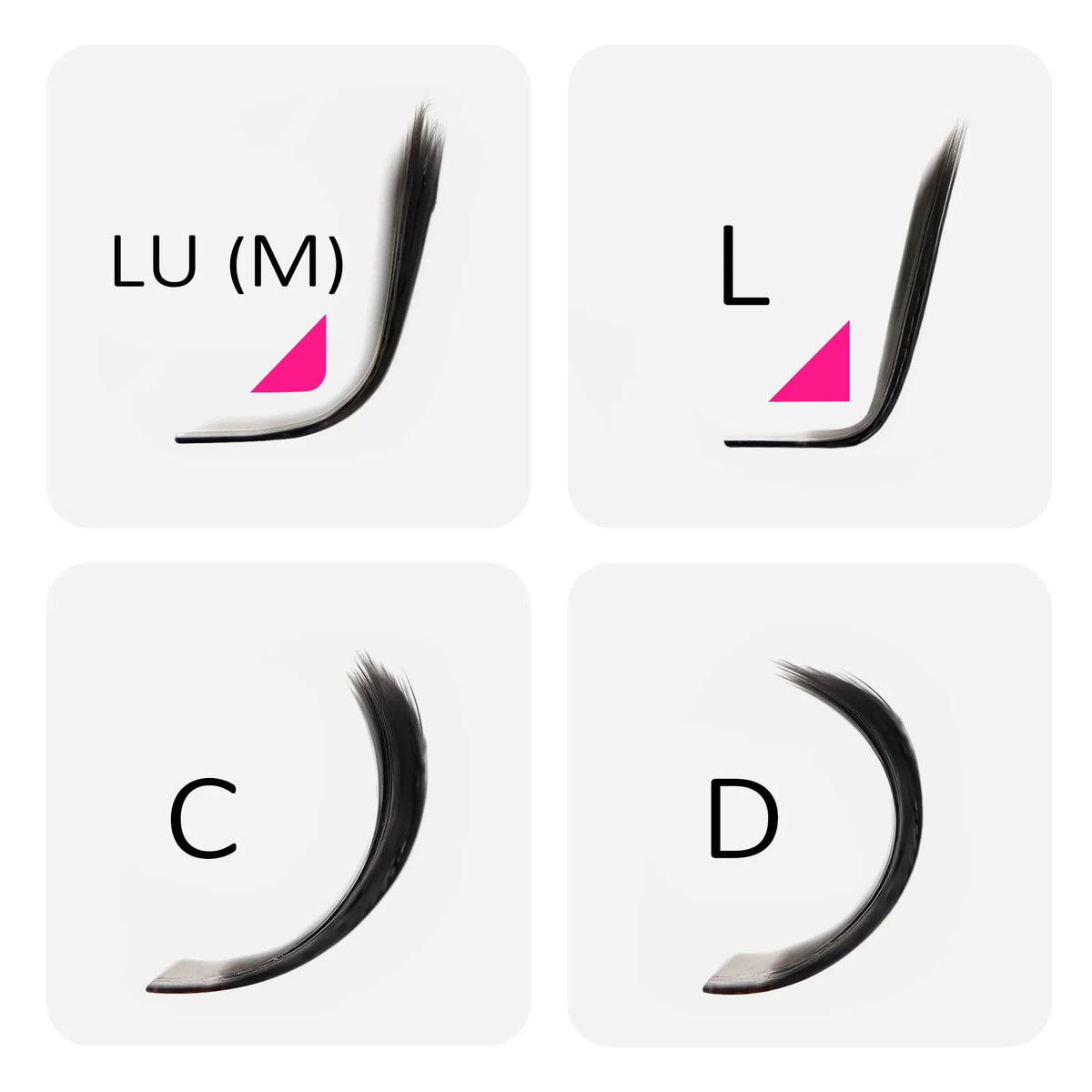 MASSCAKU 3D 4D 5D L/LU/M U-Shaped Eyelash Extensions Handmade Full Dense Clusters Makeup Products Natural Individual Lashes