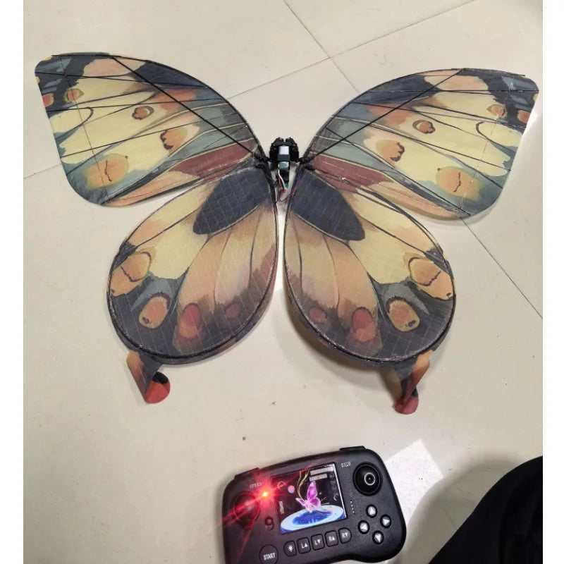 Remote Control Bionic Flapping Wing Butterfly Drone LED Light Ornithopter 2.4G RC Flying Butterfly Aircraft 7.4V Kids Gift