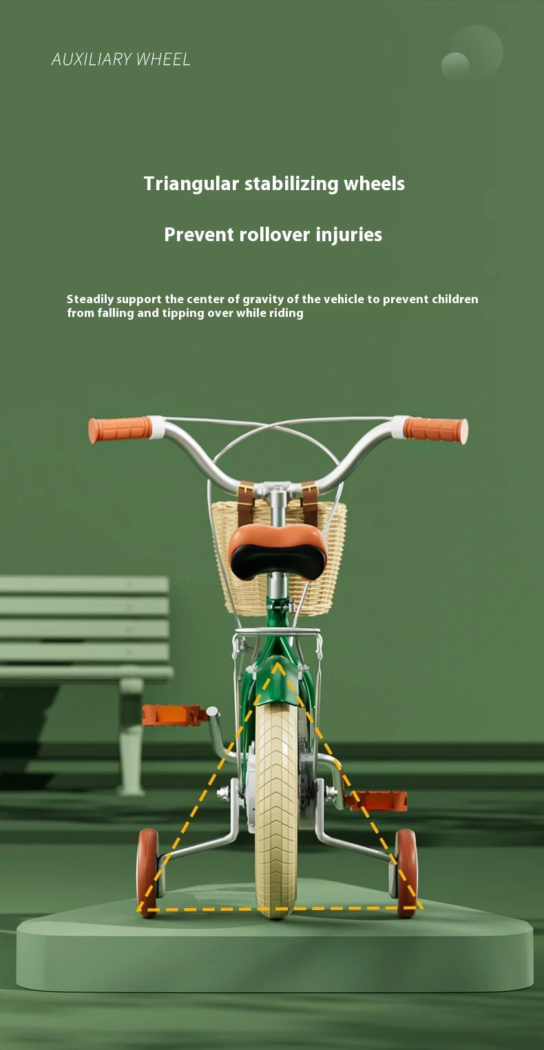 Children's bicycle with auxiliary wheels 12-14-16-18-20 inches
