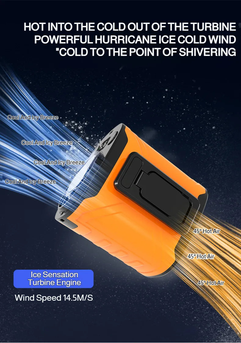 Hanging Waist Ice Fan With Light Digital Display Hanging Waist Fan