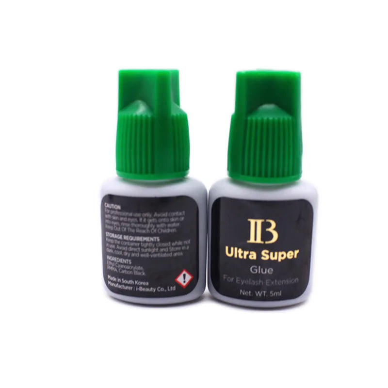 10 Bottles Black False Eyelashes Glue IB Ultra Super Glue Individual Fast Drying Glue for Eyelash Extensions 5ml/10ml