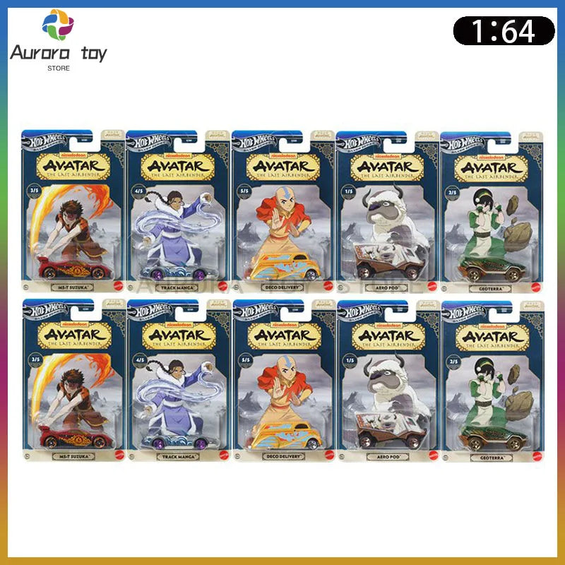 2025 New Hot Wheels Car Avatar The Last Airbender Silver Car Model Alloy Simulation Ornament Custom Collectible Birthday ToyGift